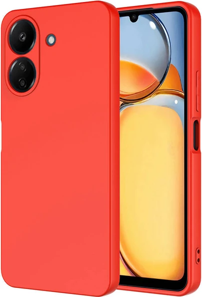 Xiaomi Poco C65 Kılıf Mnc Mara Laaakan Kapak-Kırmızı ürün görseli 1