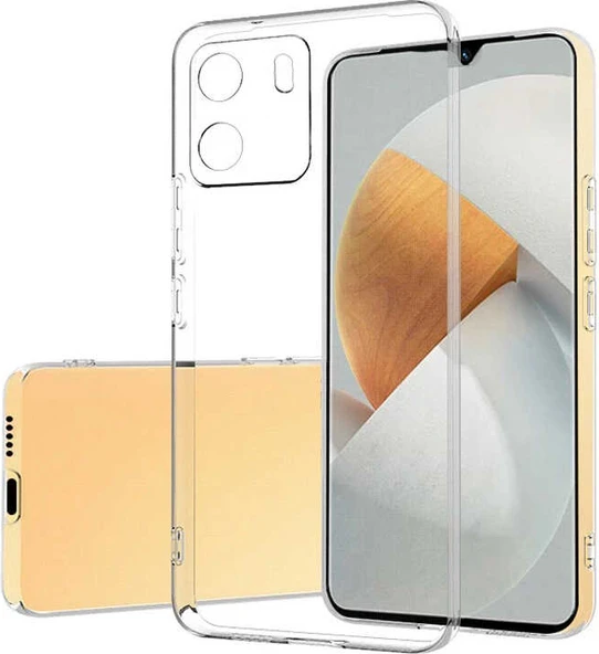 Vivo Y15S Kılıf Mnc Kamera Korumalı Süper Silikon Kapak-Renksiz ürün görseli 1