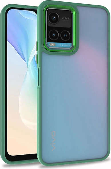 Vivo Y33S Kılıf Mnc Flora Kapak-Yeşil ürün görseli 1