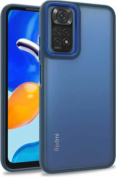 Xiaomi Redmi Note 11S Global Kılıf Mnc Flora Kapak-Mavi ürün görseli 1