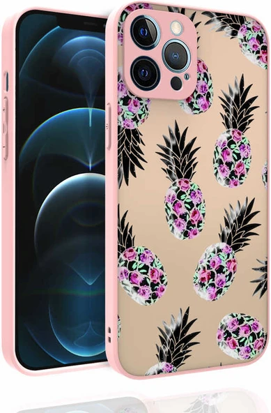 iPhone 12 Pro Max Uyumlu Desenli Kamera Korumalı Parlak Mnc Nora Kapak-No1 ürün görseli 1