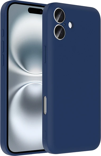iPhone 16 Kılıf Kamera Korumalı Kartlık Hazneli Mnc Vitra Kapak - Lacivert ürün görseli 1