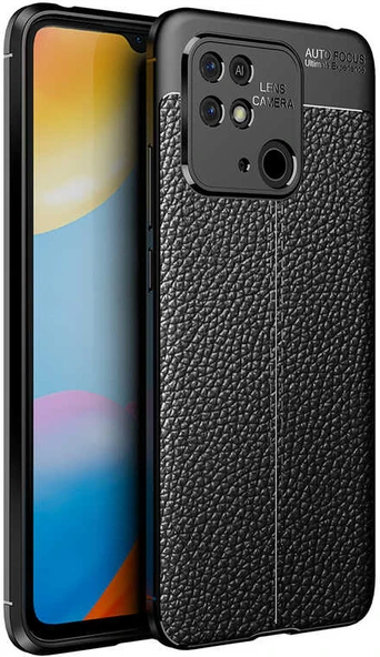 Xiaomi Redmi 10C Kılıf Mnc Niss Silikon Kapak-Siyah ürün görseli 1