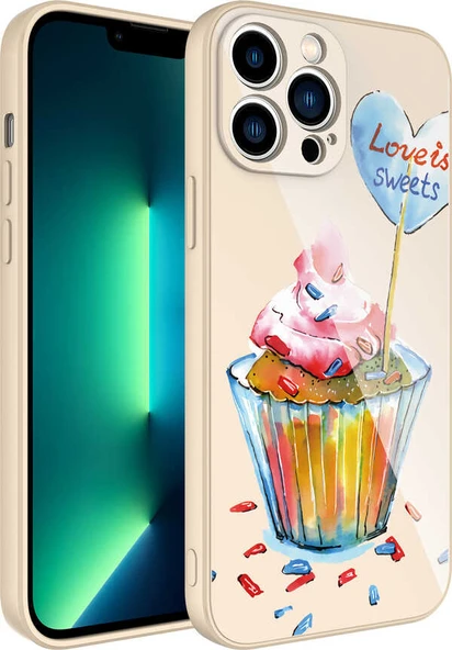 iPhone 12 Pro Max Kılıf Kamera Korumalı Desenli Sert Silikon Mnc Epoksi Kapak-No8 ürün görseli 1