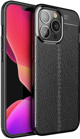 iPhone 14 Pro Uyumlu Mnc Niss Silikon Kapak-Siyah ürün görseli 1