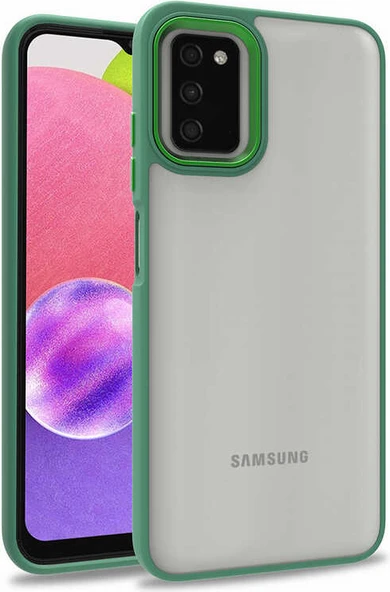 Galaxy A03S Kılıf Mnc Flora Kapak-Yeşil ürün görseli 1