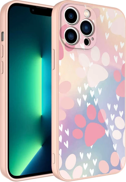 iPhone 13 Pro Max Kılıf Kamera Korumalı Desenli Sert Silikon Mnc Epoksi Kapak-No4 ürün görseli 1