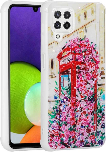 Galaxy M32 Kılıf Simli Desenli Kamera Korumalı Parlak Mnc Popy Kapak-Kulübe ürün görseli 1