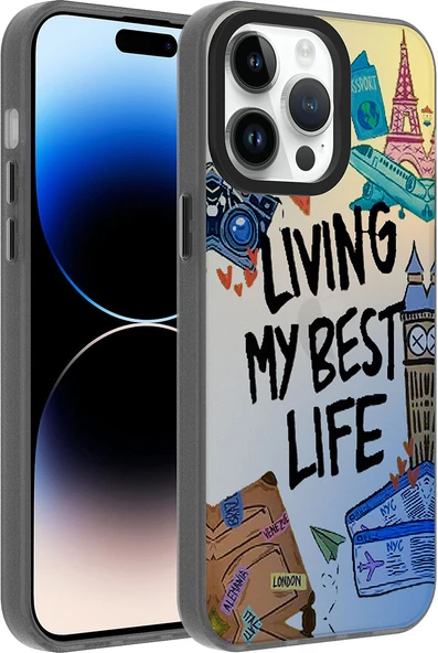 iPhone 14 Pro Uyumlu Desenli Mnc Dragon Sert Kapak-Seyahat ürün görseli 1