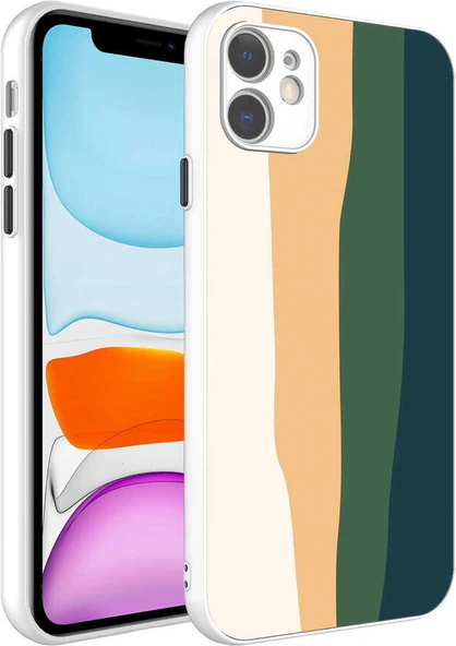 iPhone 11 Uyumlu Kamera Korumalı Renkli Temperli Mnc X-Cam Kapak-No1 ürün görseli 1