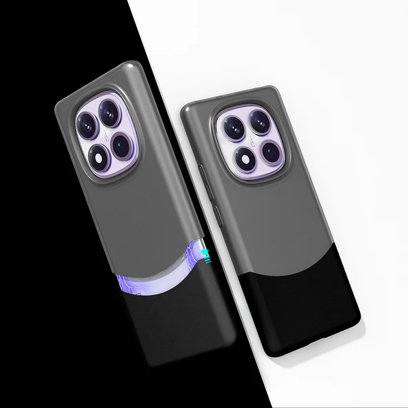 Redmi Note 14 Pro 4g Kılıf Mıknatıslı Mnc Duble Kapak - Siyah ürün görseli 1