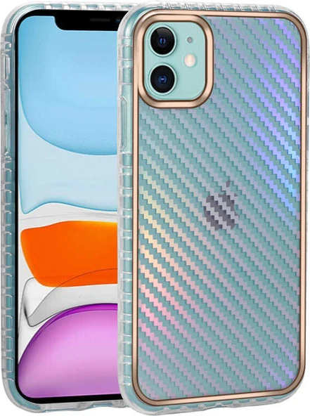 iPhone 11 Kılıf Desenli Parlayan Transparan Mnc Avva Kapak-No8 ürün görseli 1