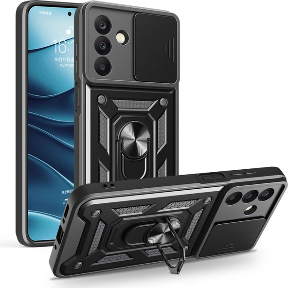 Galaxy A26 Kılıf Magnetik Standlı Kamera Korumalı Mnc Sürgülü Vega Kapak -115437 ürün görseli 1