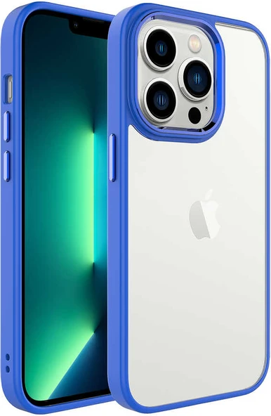 iPhone 14 Pro Kılıf Mnc Krom Kapak-Lacivert ürün görseli 1