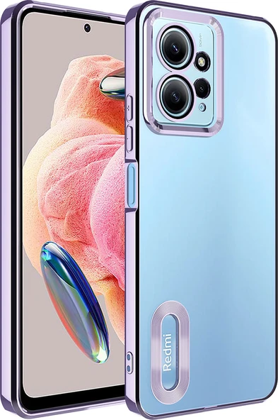 Xiaomi Redmi Note 12 4g Kılıf Kamera Korumalı Logo Gösteren Mnc Omega Kapak-Lila ürün görseli 1