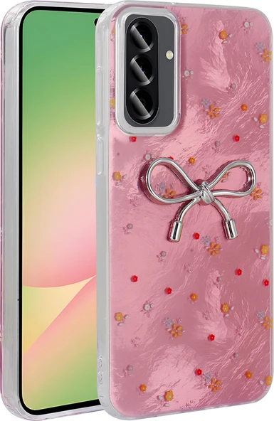 Galaxy A56 Kılıf Kamera Korumalı Figürlü Mnc Ponti Silikon Kapak - Açık Pembe ürün görseli 1