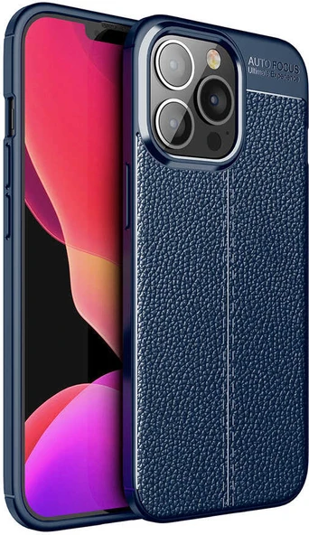 iPhone 14 Pro Uyumlu Mnc Niss Silikon Kapak-Lacivert ürün görseli 1
