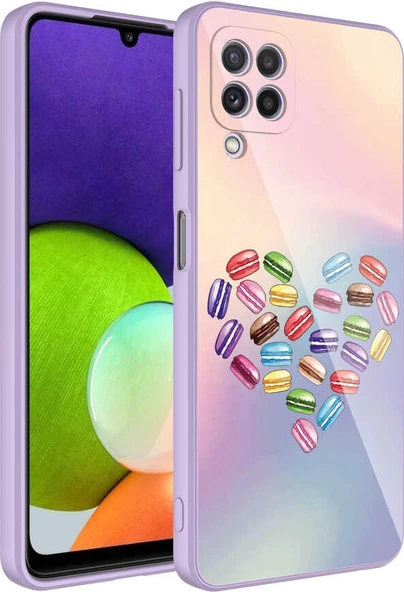 Galaxy A12 Kılıf Kamera Korumalı Desenli Sert Silikon Mnc Epoksi Kapak-No1 ürün görseli 1