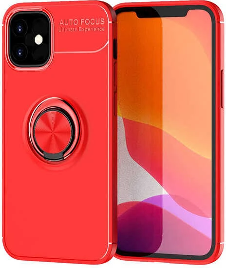 iPhone 12 Mini Uyumlu Mnc Ravel Silikon Kapak-Kırmızı ürün görseli 1