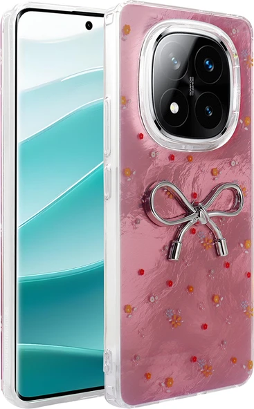 Poco X7 Kılıf Kamera Korumalı Figürlü Mnc Ponti Silikon Kapak - Açık Pembe ürün görseli 1