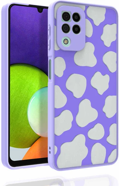 Galaxy M22 Kılıf Desenli Kamera Korumalı Parlak Mnc Nora Kapak-No6 ürün görseli 1