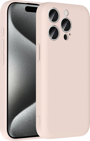 iPhone 15 Pro Max Kılıf Kamera Korumalı Kartlık Hazneli Mnc Vitra Kapak - Pembe ürün görseli 1