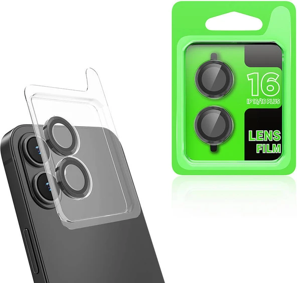 Apple iPhone 16 Mnc Cl-07 Kamera Lens Koruyucu-Siyah ürün görseli 1
