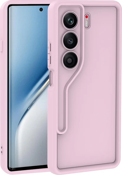 Rengareng Tecno Camon 40 4g Kılıf Kamera Korumalı Zore Ananas Kapak - Pembe ürün görseli 1
