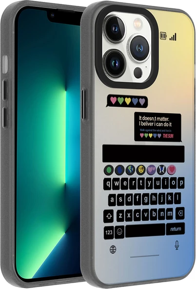 iPhone 13 Pro Uyumlu Desenli Mnc Dragon Sert Kapak-Kelimeler ürün görseli 1