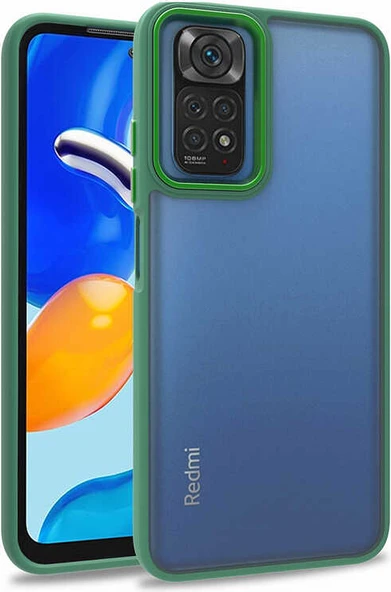 Xiaomi Redmi Note 11 Global Kılıf Mnc Flora Kapak-Yeşil ürün görseli 1