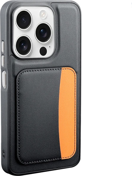 Rengareng Redmi 15C Kılıf Kartlıklı Zore X-Kart Silikon Kapak - Siyah ürün görseli 1