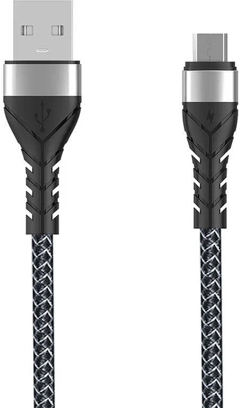Rengareng Siyah Bax Micro USB Kablo 1m ürün görseli 1