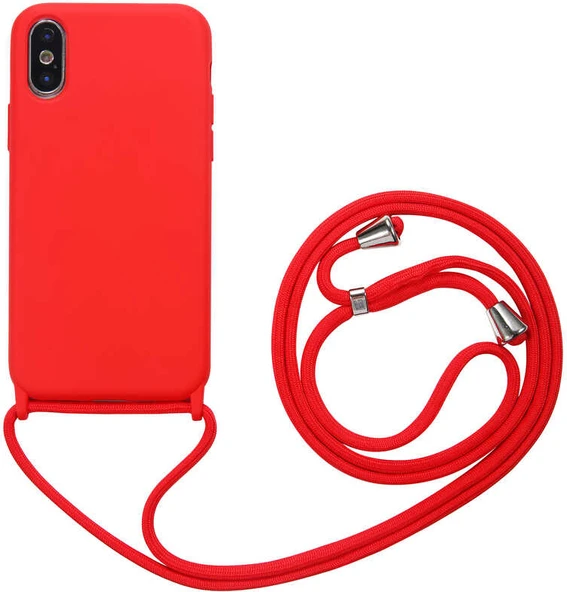 iPhone x Uyumlu Mnc Ropi Kapak-Kırmızı ürün görseli 1