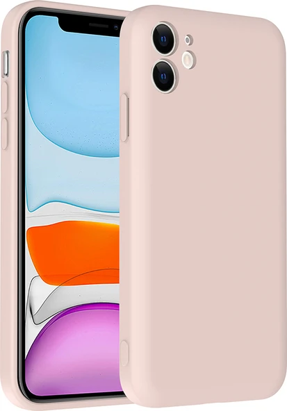 iPhone 11 Kılıf Kamera Korumalı Kartlık Hazneli Mnc Vitra Kapak - Pembe ürün görseli 1