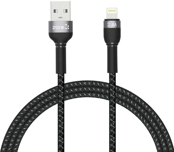 Rengareng Siyah Shira Serisi Lightning USB Kablo 1 Metre ürün görseli 1