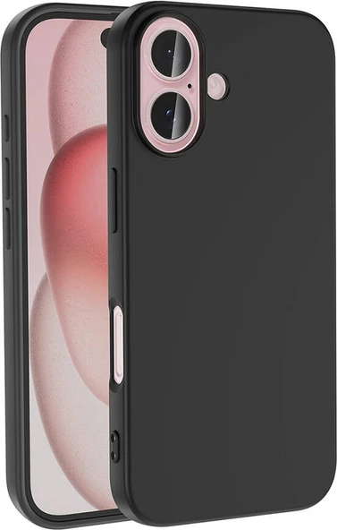 Apple iPhone 16 Kılıf Mnc Lsr Laaakan Kapak-Siyah ürün görseli 1