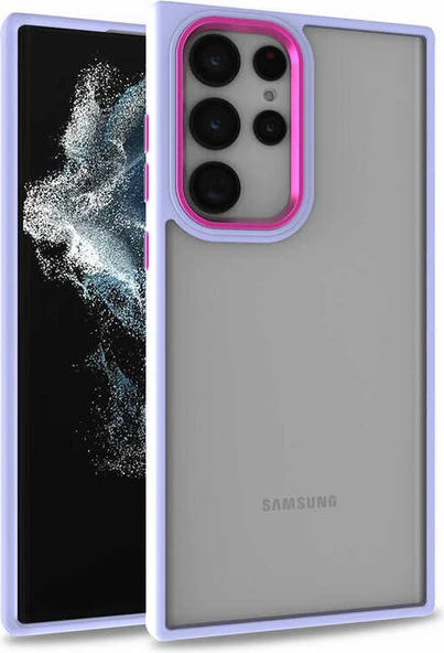 Galaxy S22 Ultra Kılıf Mnc Flora Kapak-Lila ürün görseli 1