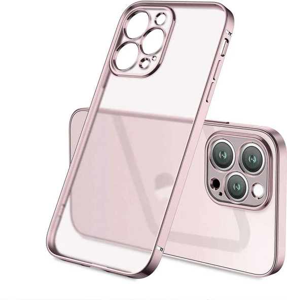 iPhone 13 Pro Max Kılıf Mnc Mat Gbox Kapak-Rose Gold ürün görseli 1