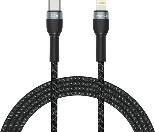 Rengareng Siyah Shira Serisi Type-C To Lightning Pd Kablo 2 Metre ürün görseli 1