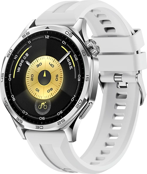 Rengareng Amazfit Gtr 47MM Zore KRD-148 22MM Silikon Kordon - Beyaz ürün görseli 1