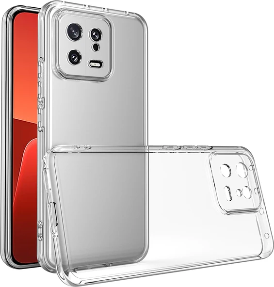Xiaomi Mi 13 Pro Kılıf Mnc Kamera Korumalı Süper Silikon Kapak-Renksiz ürün görseli 1