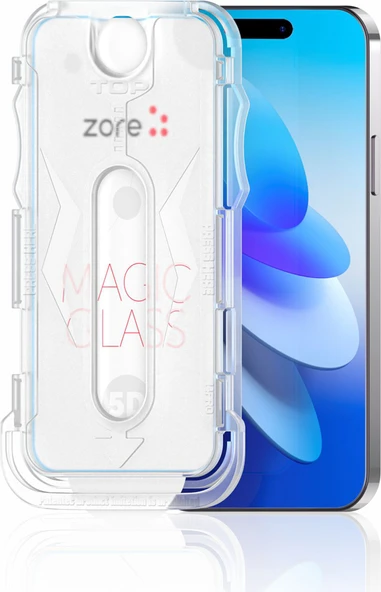 Apple iPhone 16 Pro Max Mnc Kolay Uygulama Aparatlı 5d Magic Glass Cam Ekran Koruyucu ürün görseli 1