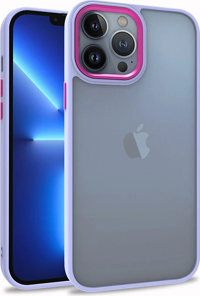 iPhone 13 Pro Max Uyumlu Mnc Flora Kapak-Lila ürün görseli 1