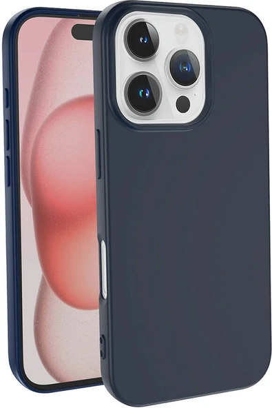 Apple iPhone 16 Pro Max Kılıf Mnc Lsr Laaakan Kapak-Lacivert ürün görseli 1