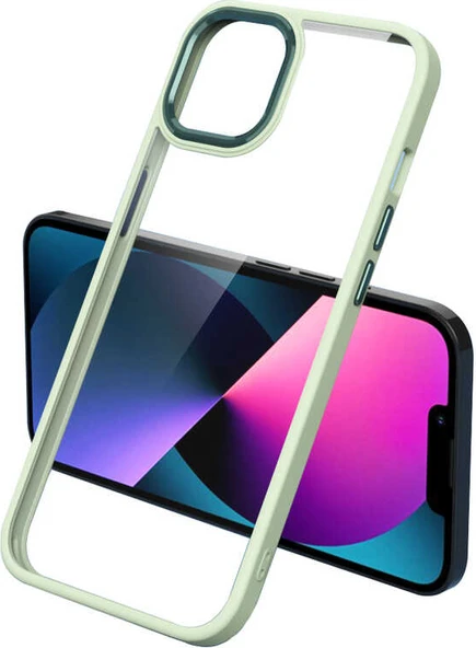 iPhone 11 Uyumlu Mnc Krom Kapak-Açık Yeşil ürün görseli 1