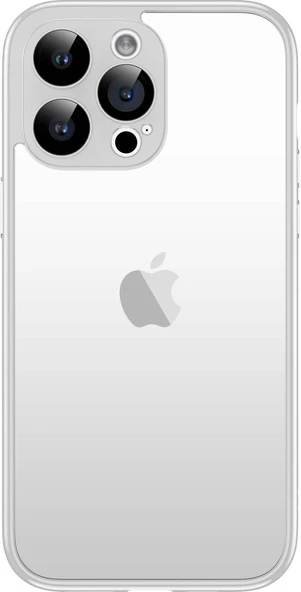iPhone 15 Pro Uyumlu Mnc Kamera Korumalı Bontez Bumper-Gümüş ürün görseli 1