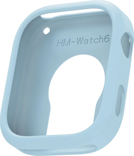 Rengareng Redmi Watch 6 Yumuşak Tpu Silikon Kasa Koruyucu Zore Watch Gard 41 - Açık Mavi ürün görseli 1