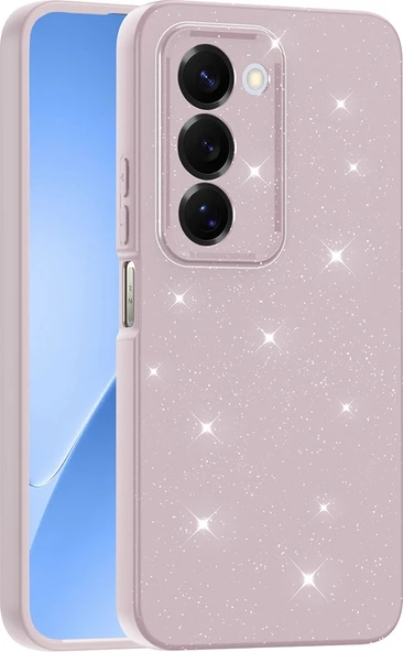 Rengareng Redmi 15 Kılıf Kamera Korumalı Simli Lüks Zore Koton Kapak - Lila ürün görseli 1
