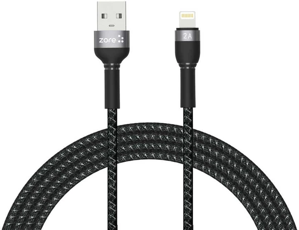 Rengareng Siyah Shira Serisi Lightning USB Kablo 2 Metre ürün görseli 1