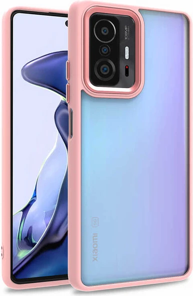 Xiaomi Mi 11T Pro 5g Kılıf Mnc Flora Kapak-Rose Gold ürün görseli 1